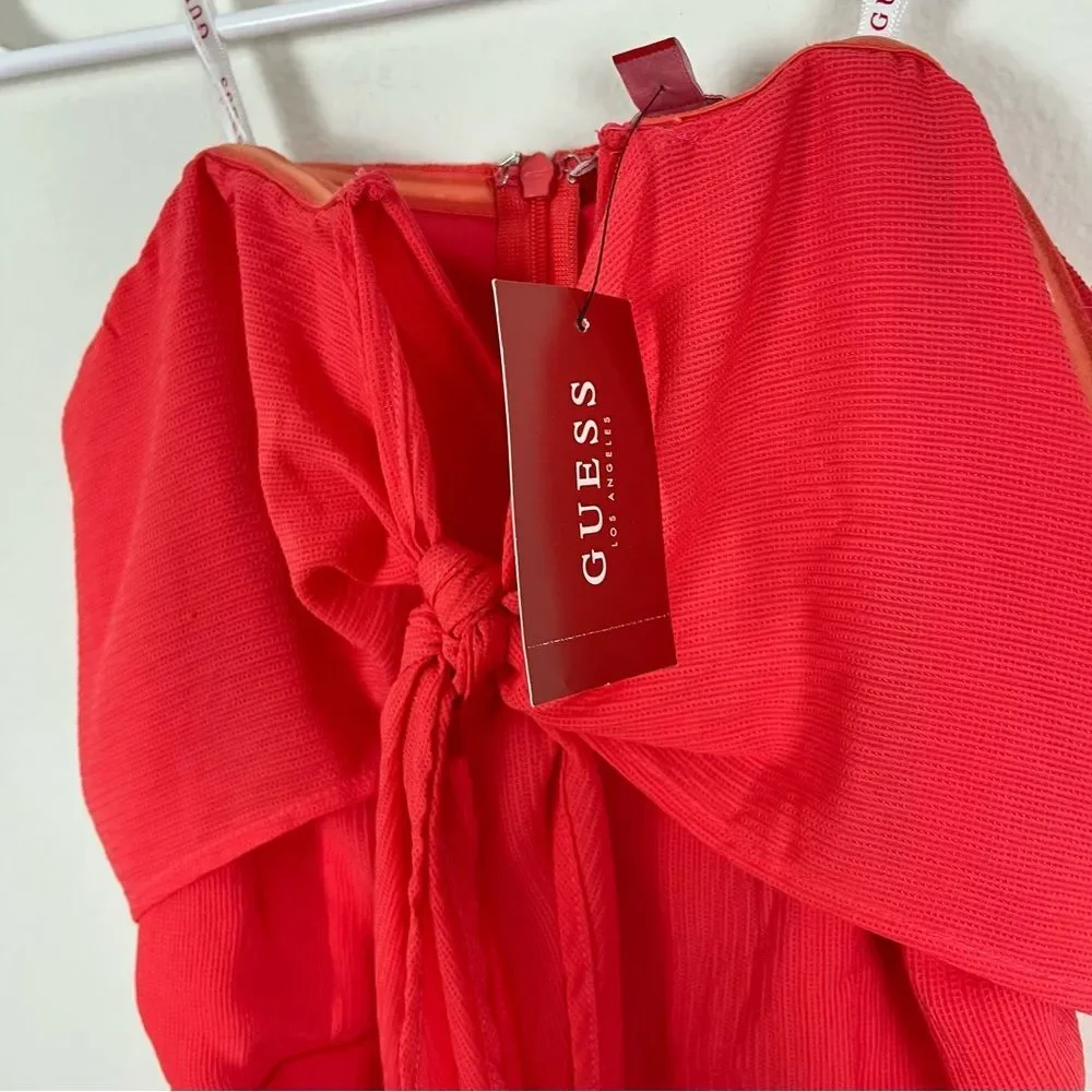 Guess Hot Pink Strapless Tie Front Romper- Size Small- NWTs - Picture 5 of 5